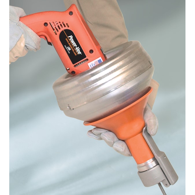 General Pipe Cleaners Power-Vee Electric Drain Opener With Case - Metal Drain Snake for 1.25-in to 3-in Pipes, Automatic Feed, Quick-Change Cartridge - Image 3