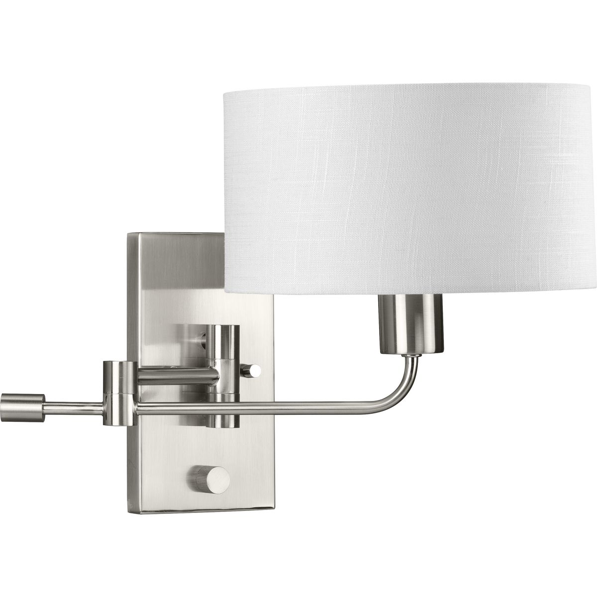 Carrick 10.87-in W 1 -Light Brushed Nickel Transitional Wall Sconce