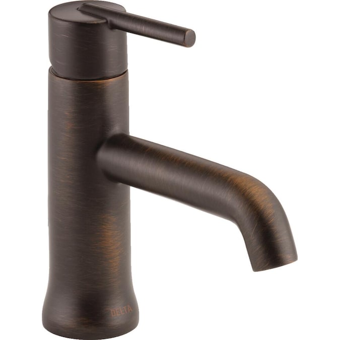 Delta Trinsic Venetian Bronze Single Hole 1-Handle WaterSense Bathroom Sink Faucet with Drain