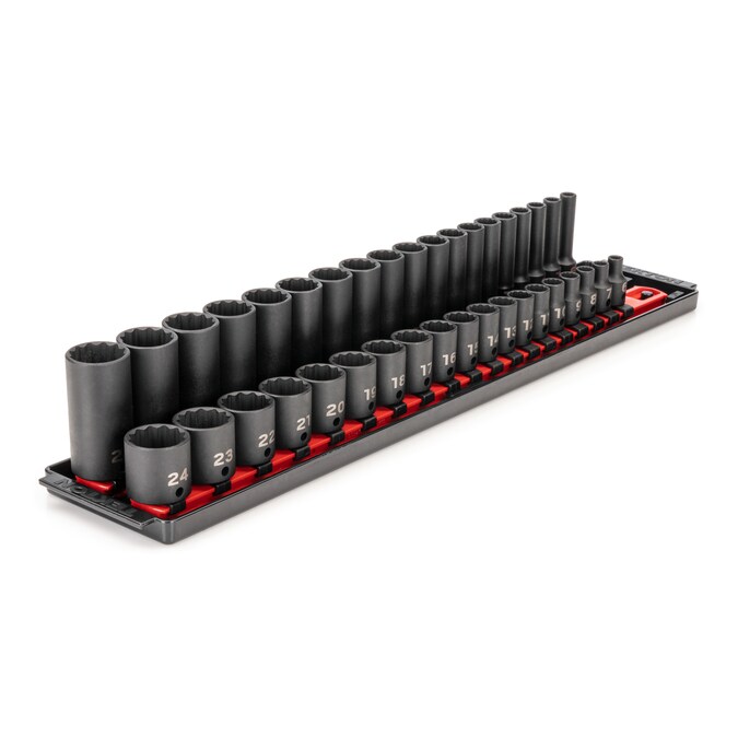 TEKTON 38-Piece Metric 3/8-in Drive Set 12-point Impact Socket Set