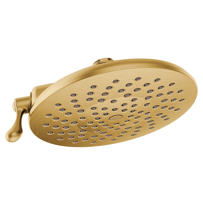 Moen Velocity Brushed Gold 8-in Round Fixed Rain 1.75-GPM (6.6-LPM)