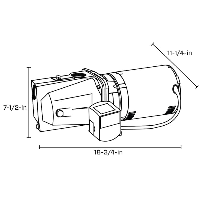 Utilitech 1/2-HP 11-GPM Cast Iron Shallow Well Jet Pump - Image 7