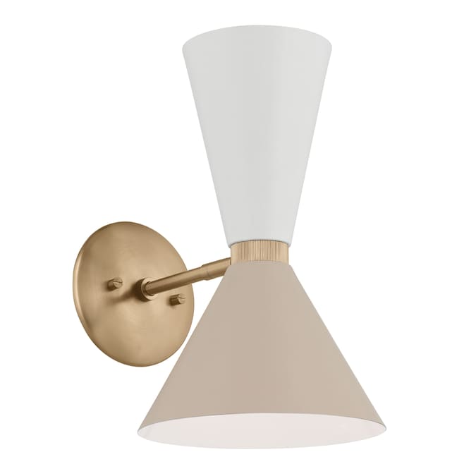 Kichler Phix 8.75-in W 2-Light Multiple Finishes Gold Modern/Contemporary Incandescent Wall Sconce