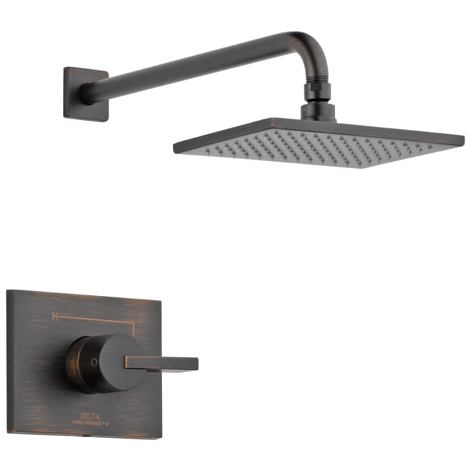 Delta Vero Venetian Bronze 1-handle Single Function Square Shower Faucet Valve Included