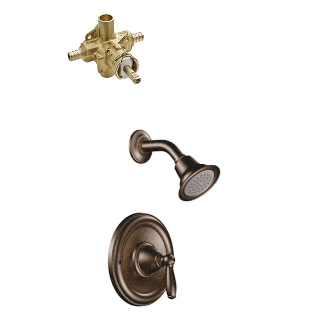 Moen Brantford Oil Rubbed Bronze 1-handle Single Function Round Shower Faucet Valve Included
