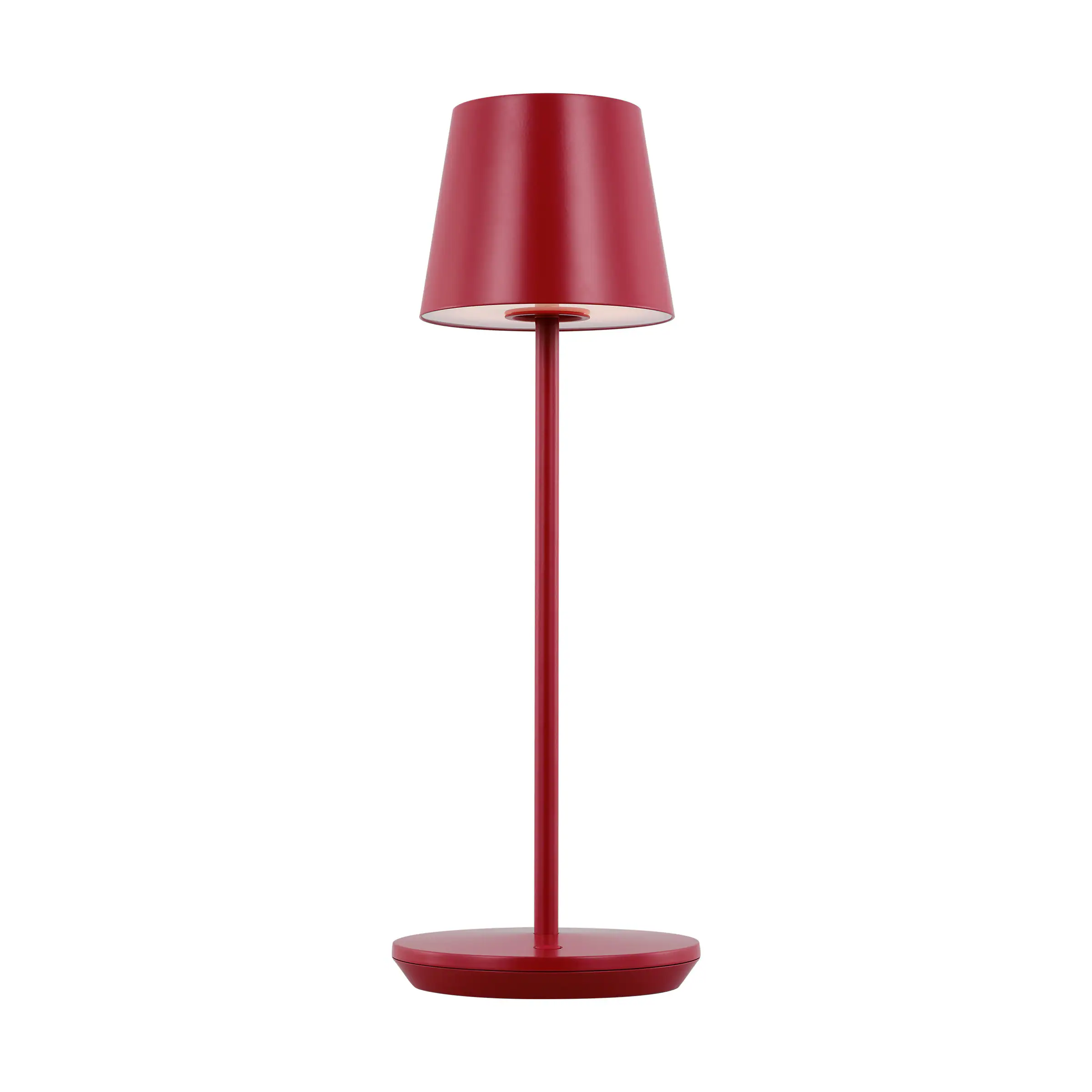 Mena 12.875-in Dark Red LED Touch Buffet Table Lamp with Metal Shade