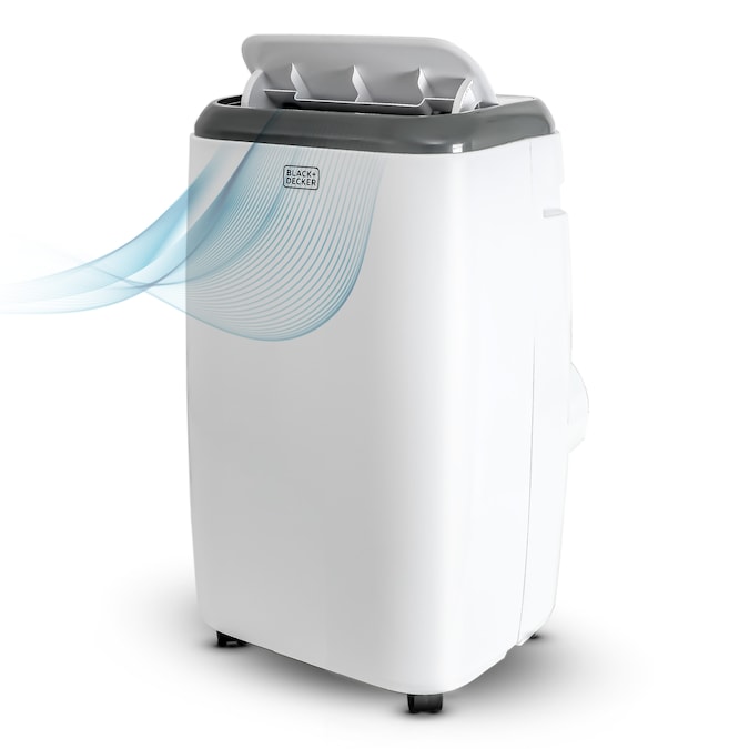 BLACK+DECKER 5000-BTU DOE (115-Volt) White Vented Portable Air Conditioner with Remote Cools 150-sq ft