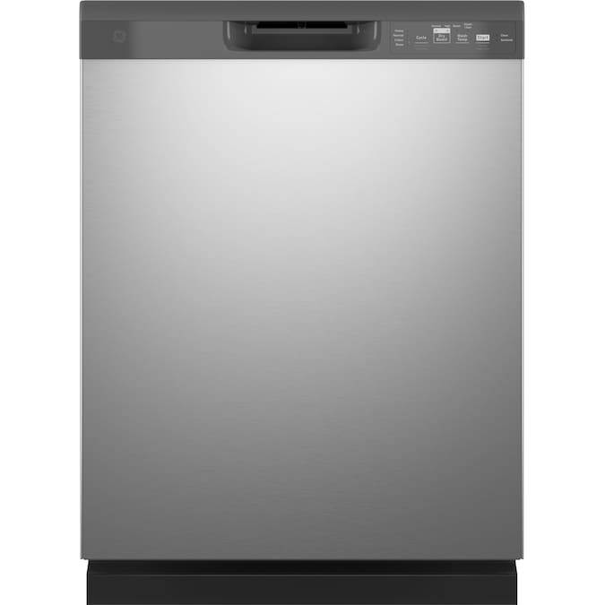 GE Dry Boost 24-in Front Control Built-In Dishwasher (Stainless Steel) ENERGY STAR, 55-dBA Standard Sound Level