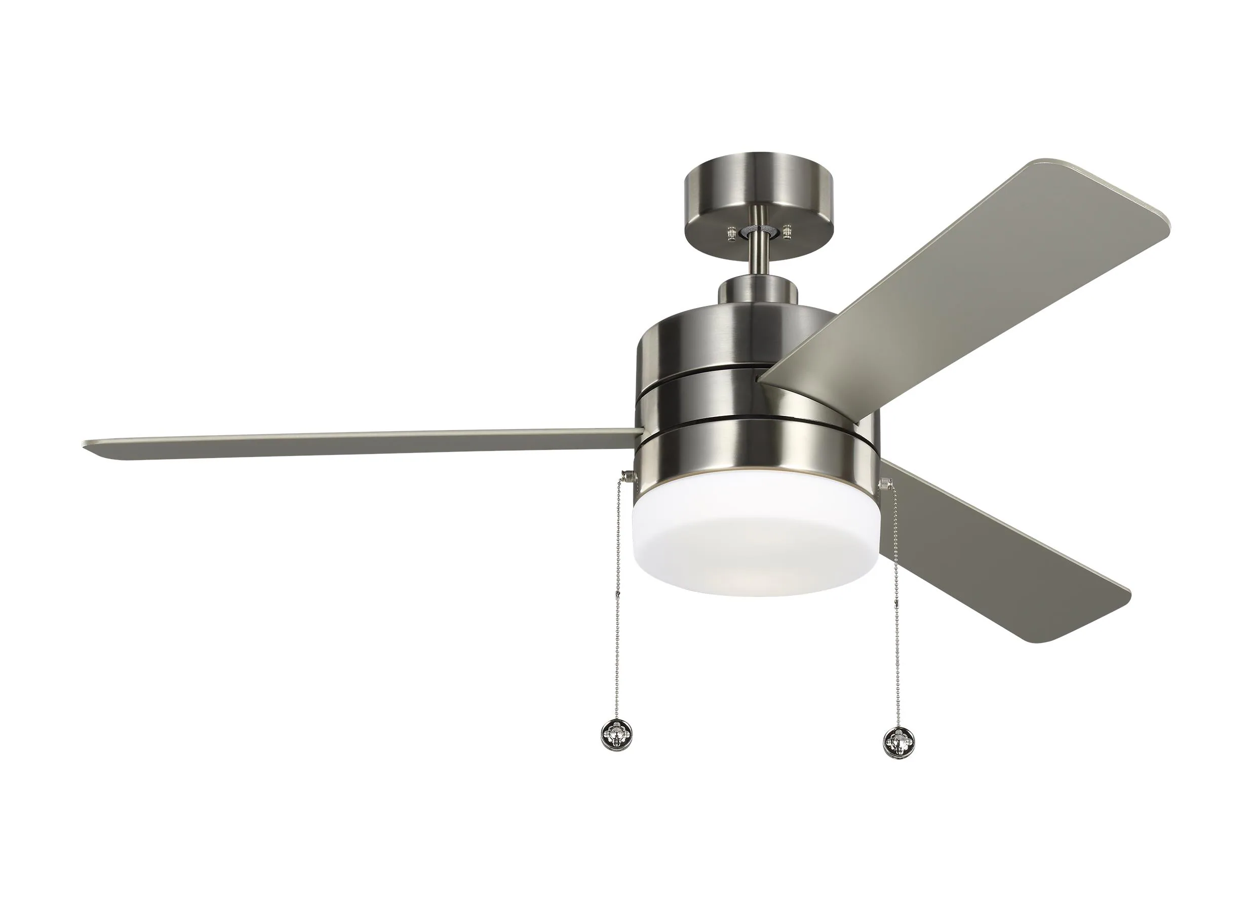Syrus 52-in Brushed Steel with Brushed Steel Blades Ceiling Fan With Light ( 3 -Blade )