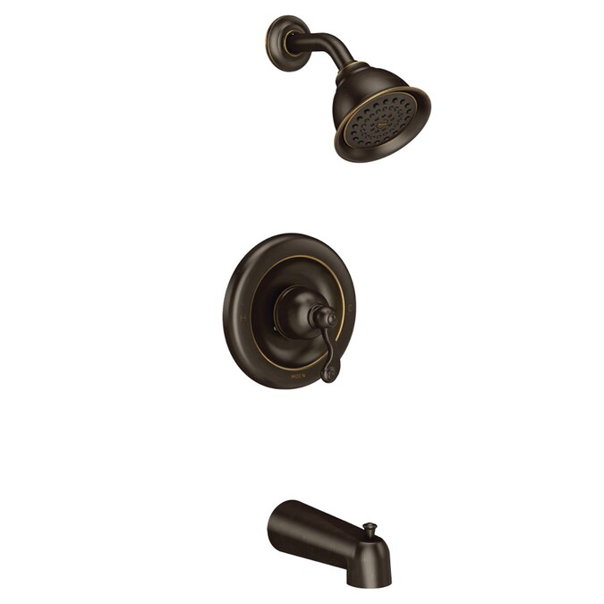 Moen Traditional Mediterranean Bronze 1-handle Single Function Round Bathtub and Shower Faucet