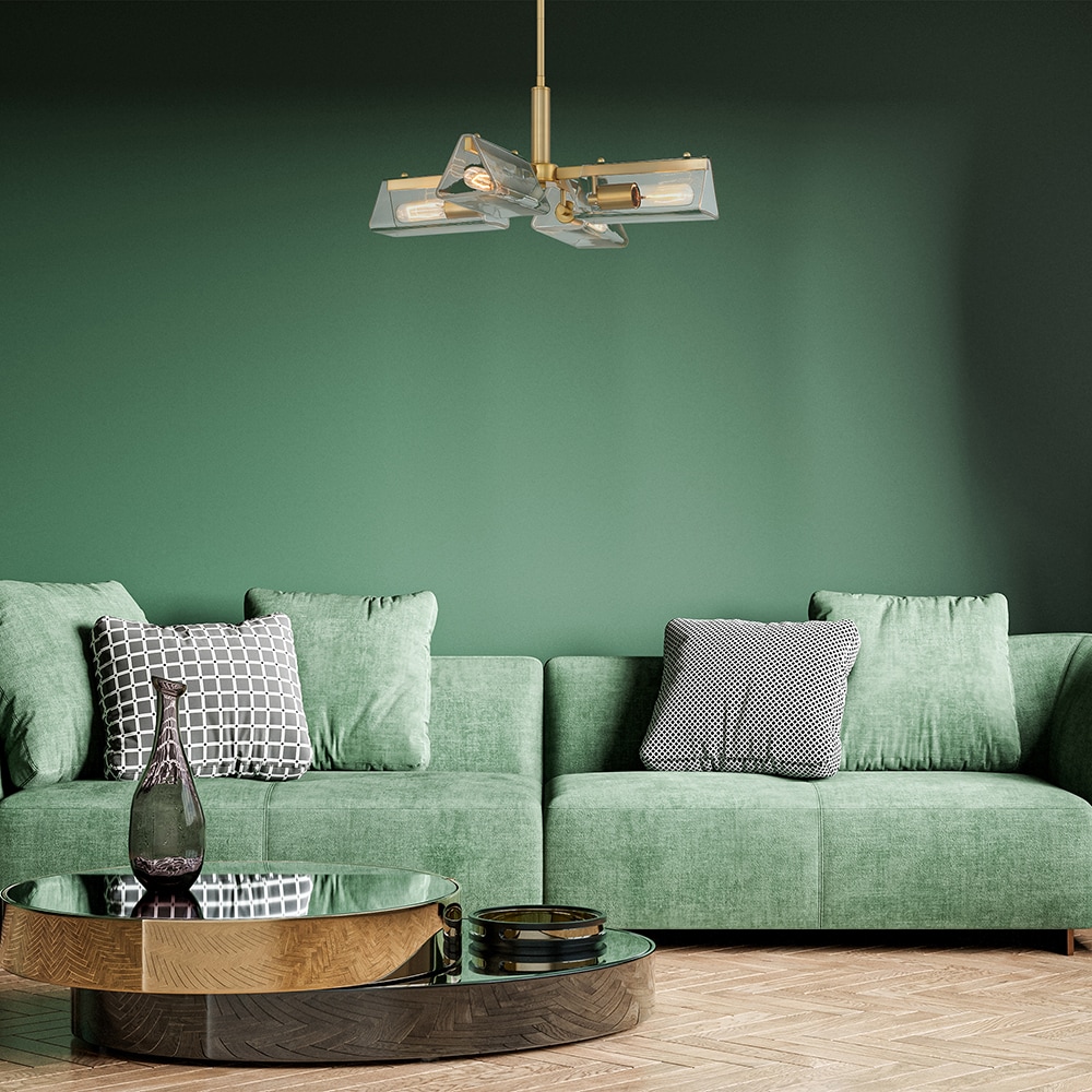 Latitude 4 -Light Brushed Gold Modern/contemporary For Use in Dining Rooms, Foyers, Living Rooms Chandelier