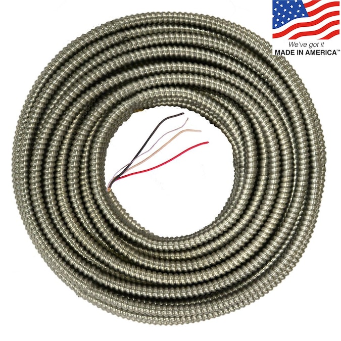 Southwire Armorlite 125-ft 10/3 Solid Aluminum BX/AC Armored Cable