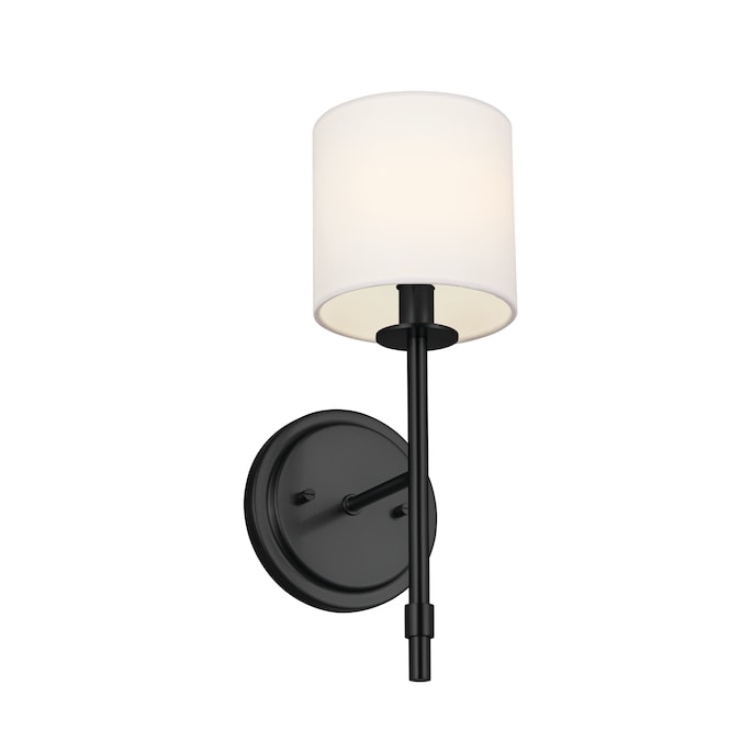 Kichler Ali 5.25-in W 1-Light Black Incandescent Wall Sconce