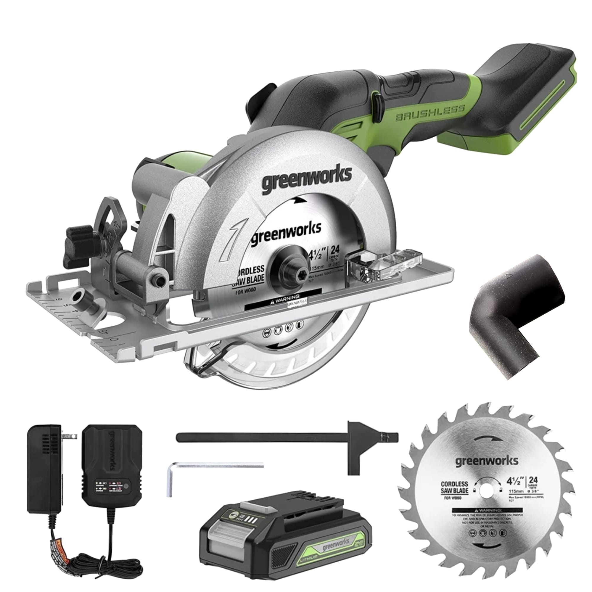 24-volt Max 4-1/2-in Brushless Cordless Circular saw kit ( Battery Included )