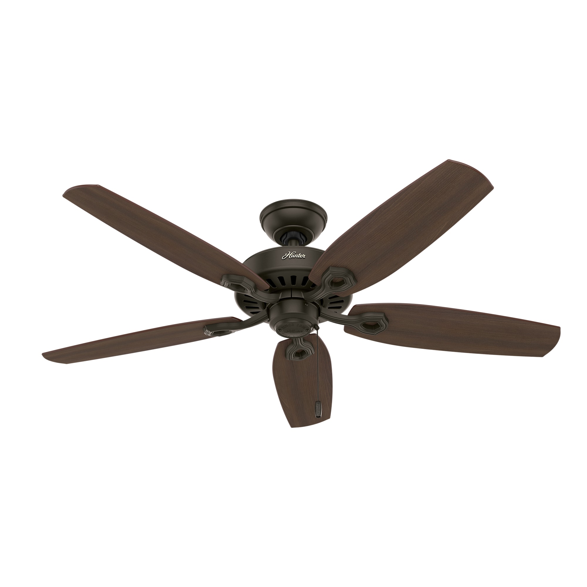 Builder Elite 52-in New Bronze with Brazilian Cherry/Harvest Mahogany Blades Ceiling Fan Light Kit Compatible ( 5 -Blade ) - Image 2