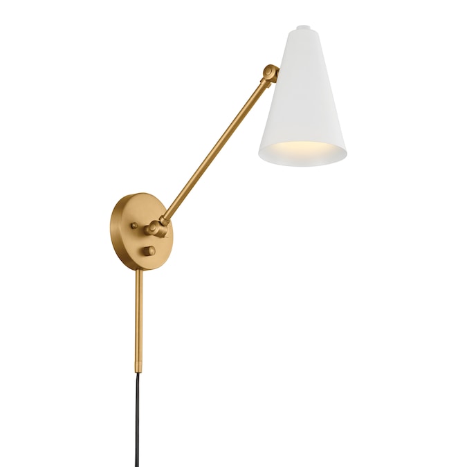 Kichler Sylvia 5.5-in W 1-Light Gold Modern/Contemporary Incandescent Wall Sconce