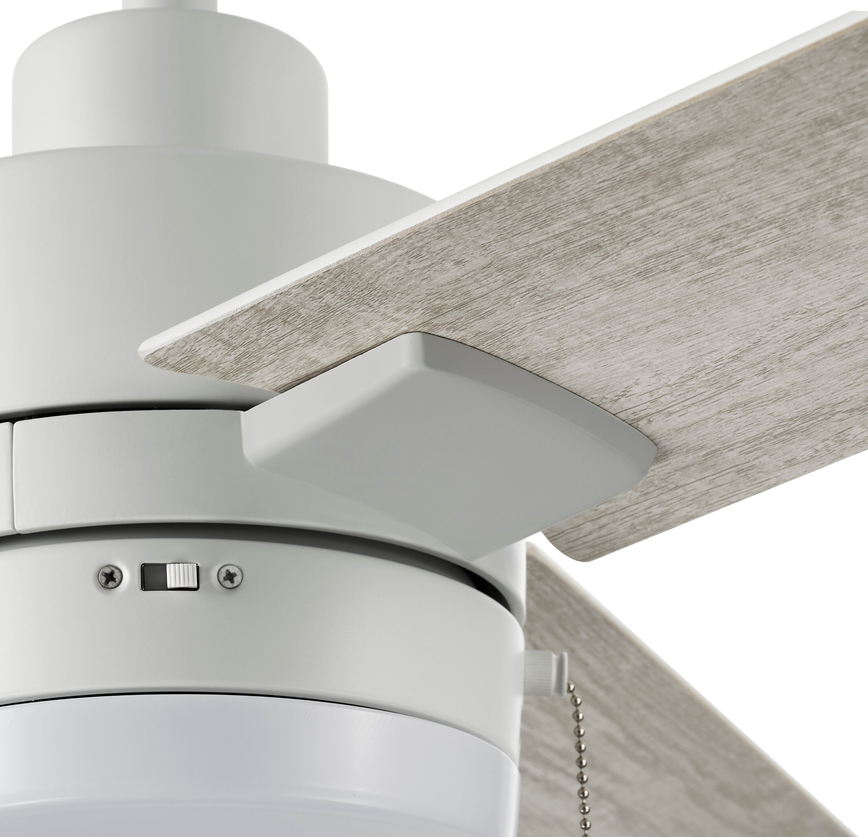 Brinson 44-in Integrated LED White with White/White Oak Blades Ceiling Fan With Light ( 3 -Blade ) - Image 7