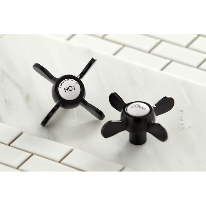 Kingston Brass Kingston Oil-Rubbed Bronze 3-handle Freestanding Low-arc Bathtub Faucet (Valve Included) - Image 2