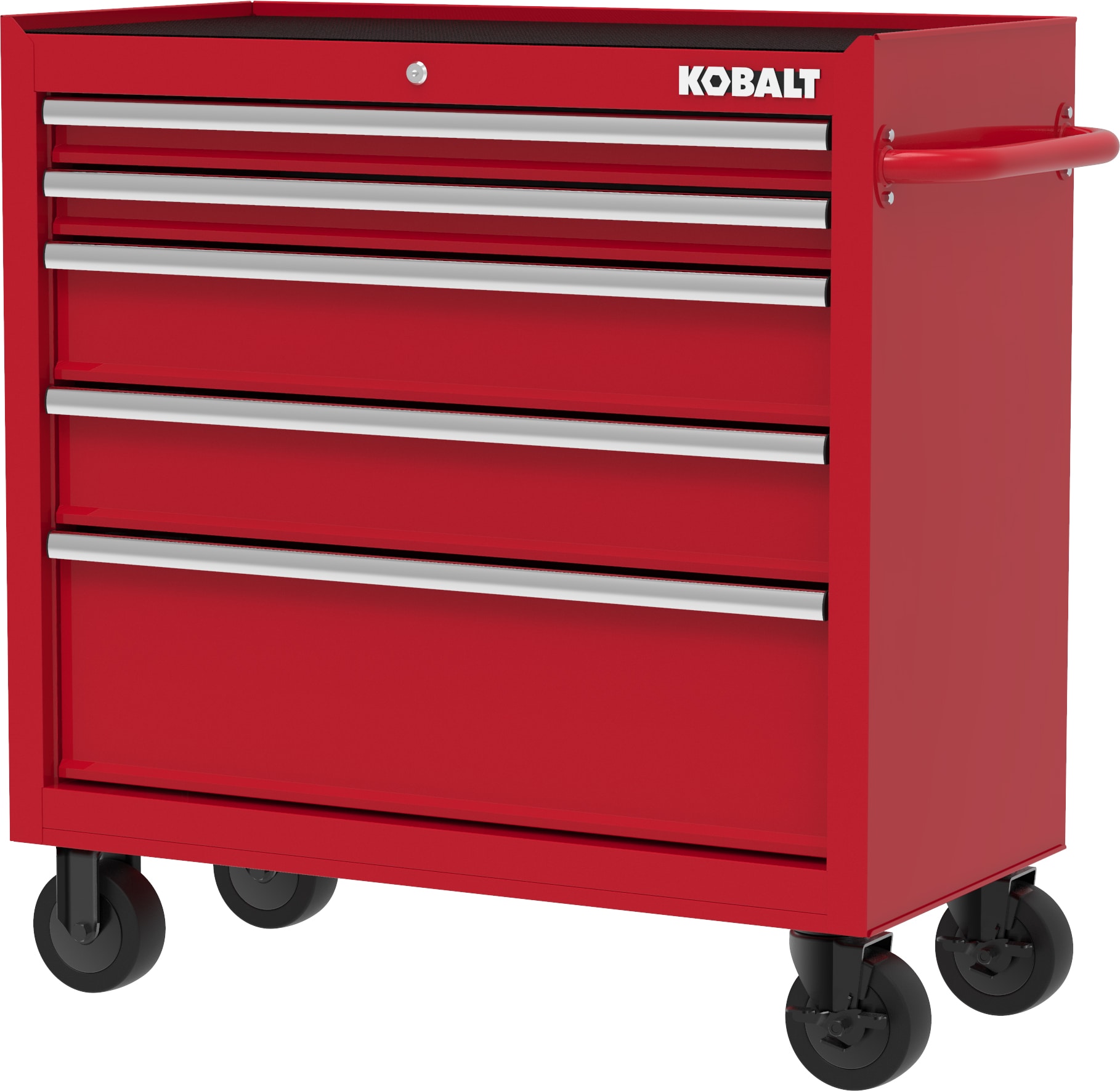 36-in W x 38-in H 5 -Drawer Metal Rolling Tool Cabinet ( Red )