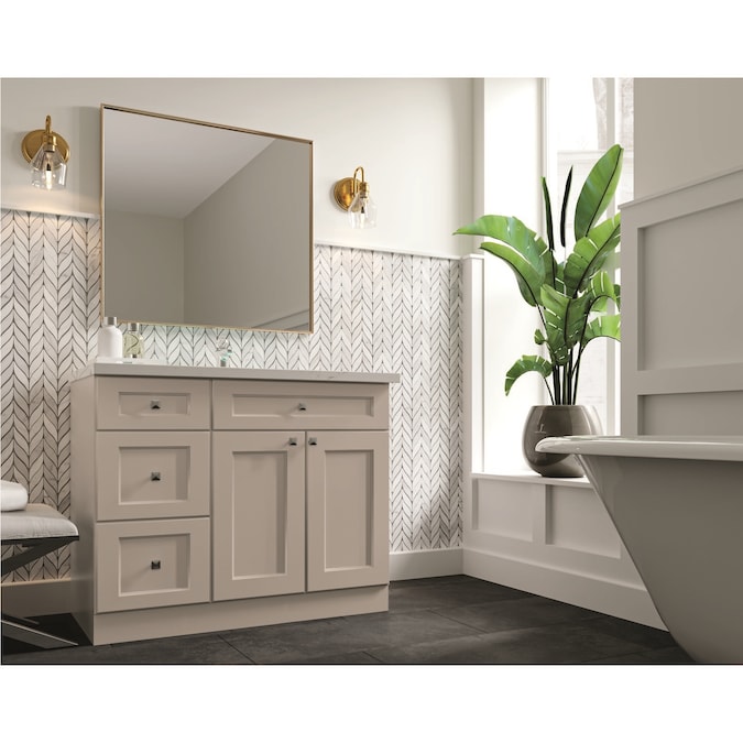 Diamond Express Jamestown 36-in Cloud Gray Bathroom Vanity Base Cabinet without Top - Image 3