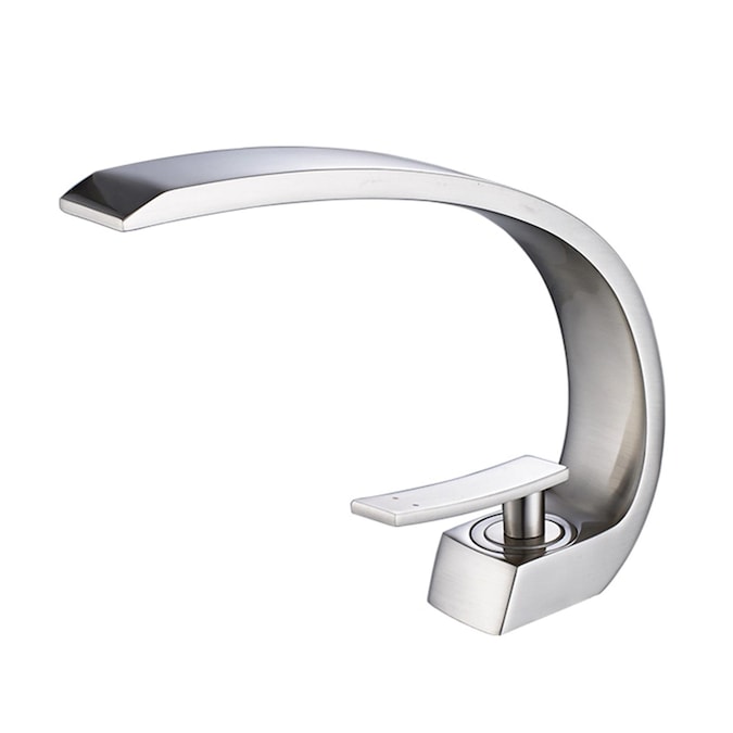 WELLFOR Brushed Nickel Single Hole 1-Handle Bathroom Sink Faucet