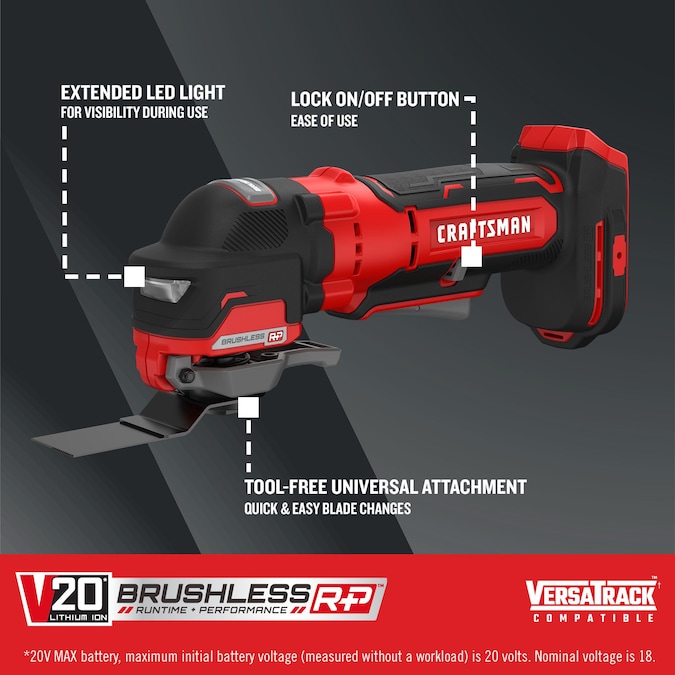CRAFTSMAN V20 RP 20-volt Max Cordless Brushless Variable Oscillating Multi-Tool - Image 3