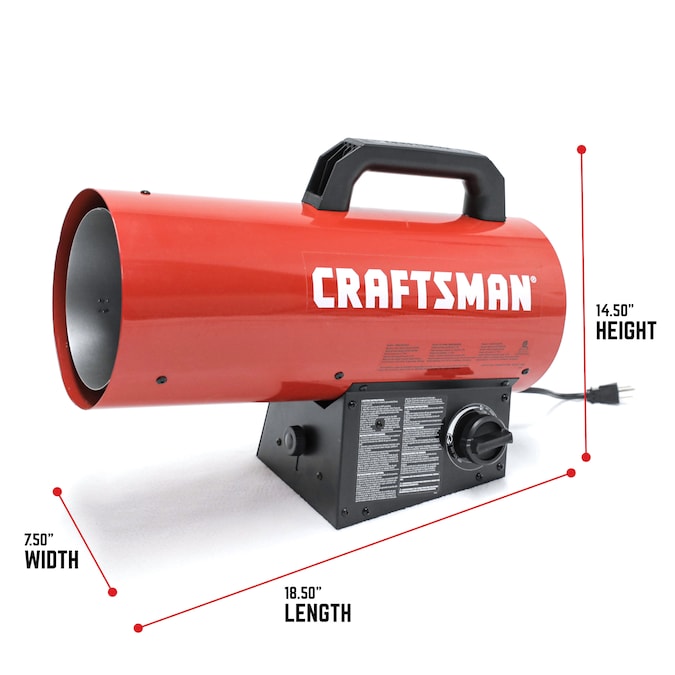 CRAFTSMAN Craftsman Forced Air Propane 60000-BTU Outdoor Portable Forced Air Propane Heater - Image 5