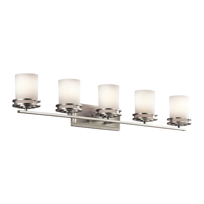 Kichler Hendrik 43-in 5-Light Brushed Nickel Modern/Contemporary Vanity Light