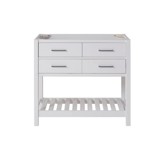 Alaterre Furniture 36-in White Bathroom Vanity Base Cabinet without Top