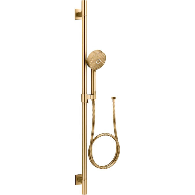 ER Awaken Vibrant Brushed Moderne Brass 4.3125-in Shower Faucet Bar System