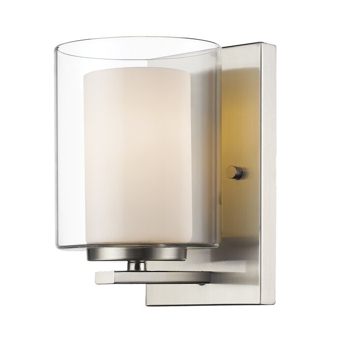 Z-Lite Willow 4.5-in 1-Light Brushed Nickel Modern/Contemporary Vanity Light
