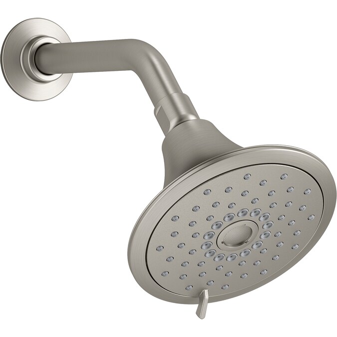 ER Forte Vibrant Brushed Nickel 5.5-in Round Fixed Shower Head 1.75-GPM (6.6-LPM)