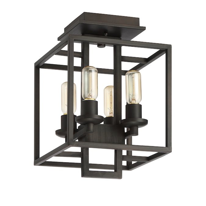 Craftmade Cubic 4-Light 10.5-in Matte Bronze Semi mount light