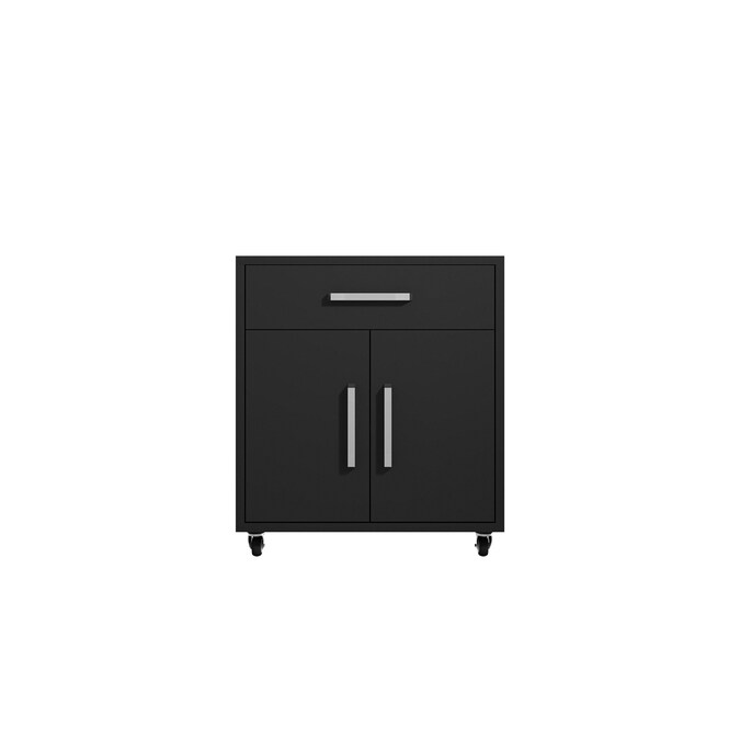 Manhattan Comfort Eiffel 28.35-in W x 34.41-in H x 17.72-in D Freestanding Composite Wood Garage Cabinet in Black