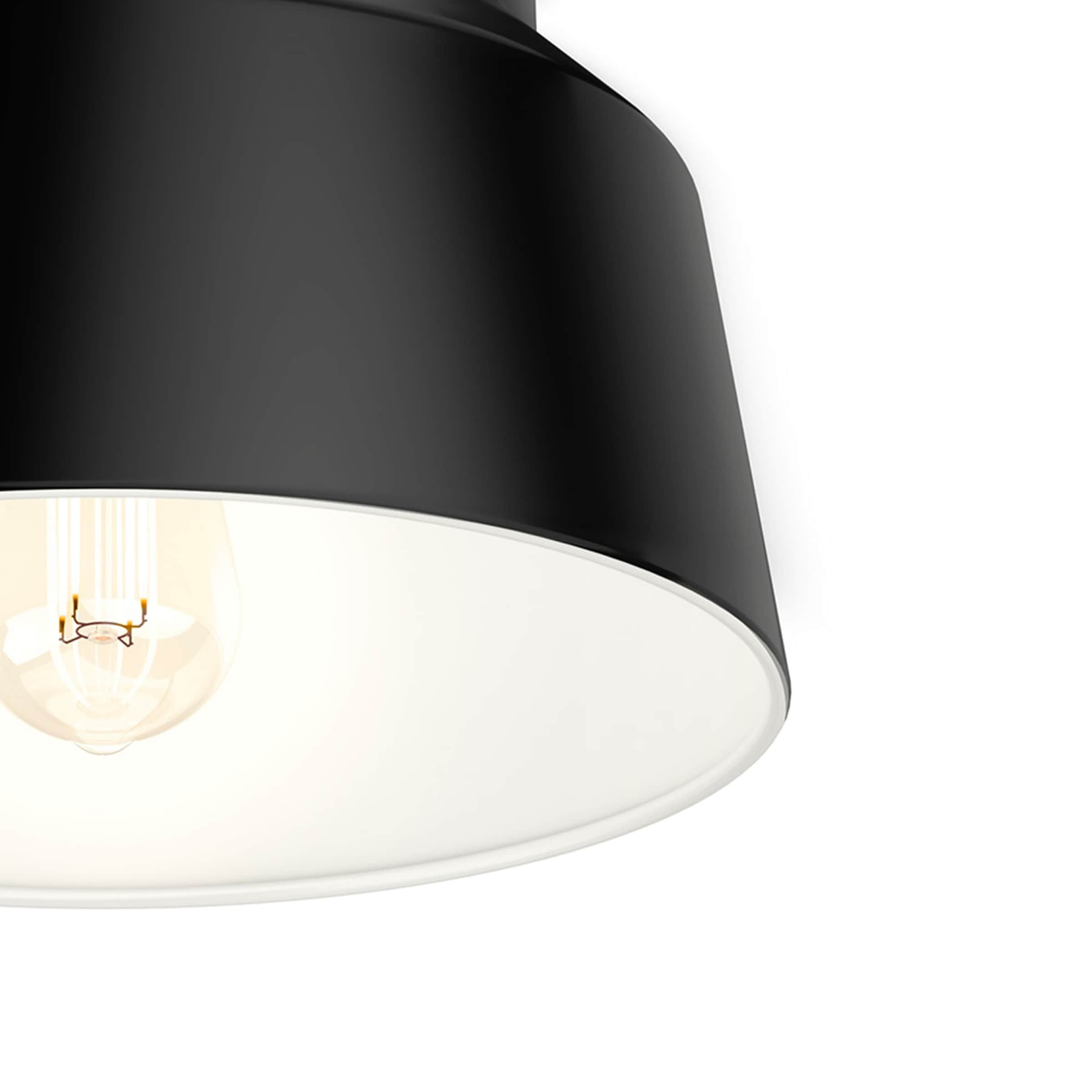 Cranbrook 1 -Light 11.5-in Matte Black Flush Mount Light - Image 7