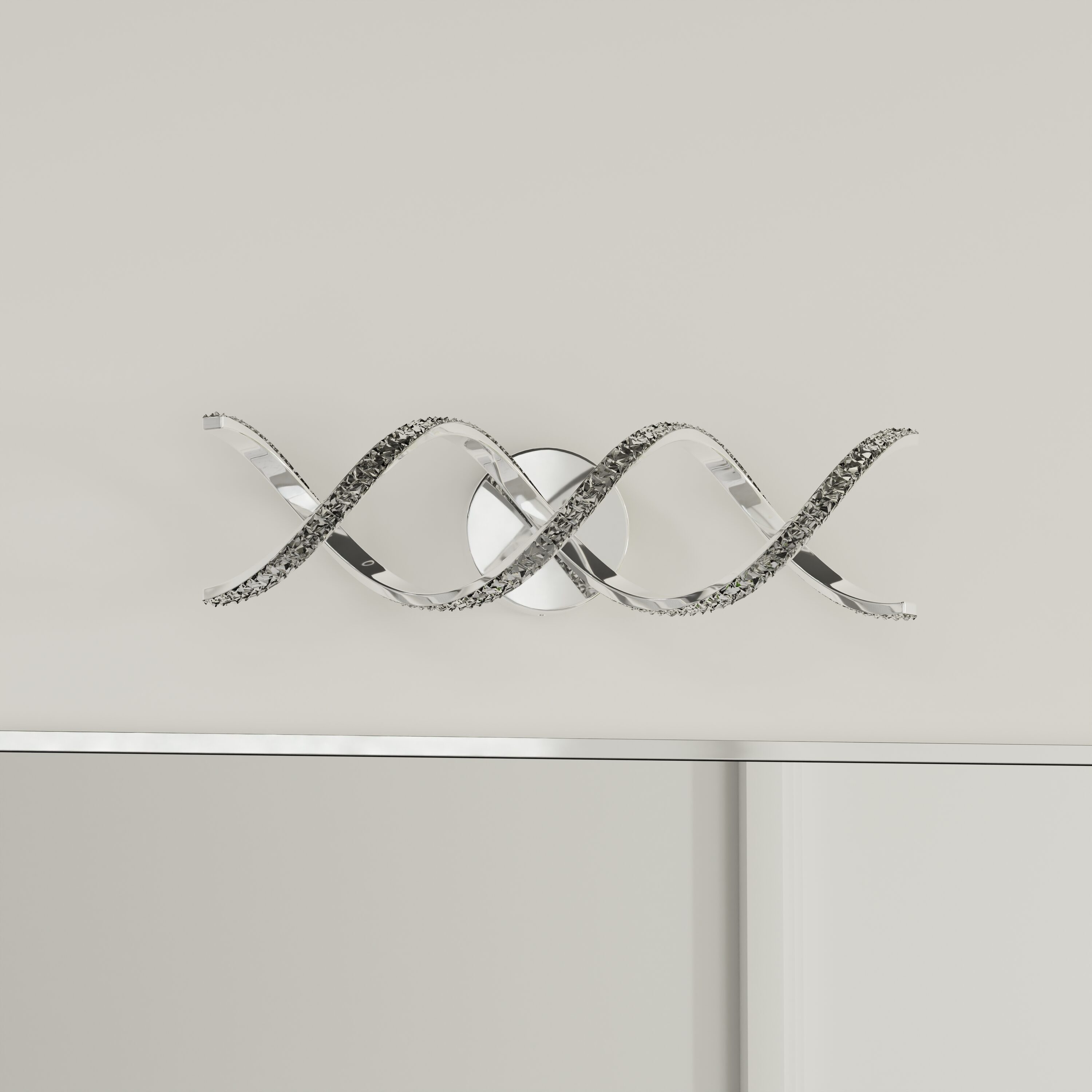 Toccoa 22.06-in 2 -Light Chrome Integrated LED Modern/contemporary Vanity light