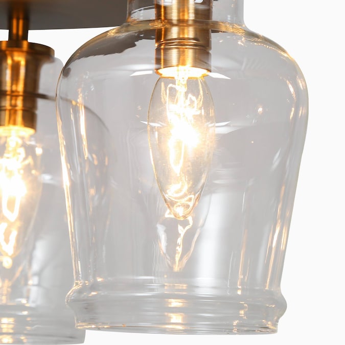 ZEVNI Yuba 3-Light Matte Black LED Semi Flush Mount Light - Image 8