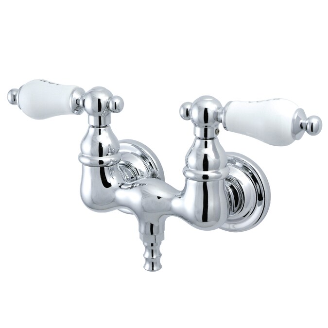 Elements of Design Vintage Chrome 2-handle Wall-mount Low-arc Bathtub Faucet (Valve Included)