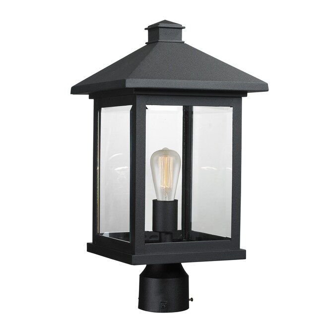 Z-Lite Portland 18.5-in Black Traditional Outdoor Post Light