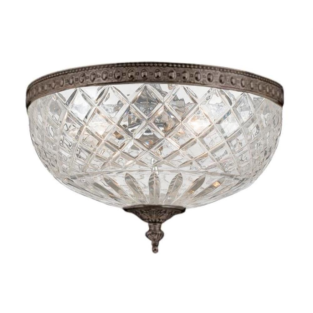 Ceiling Mount 3 -Light 12-in Antique Bronze Flush Mount Light
