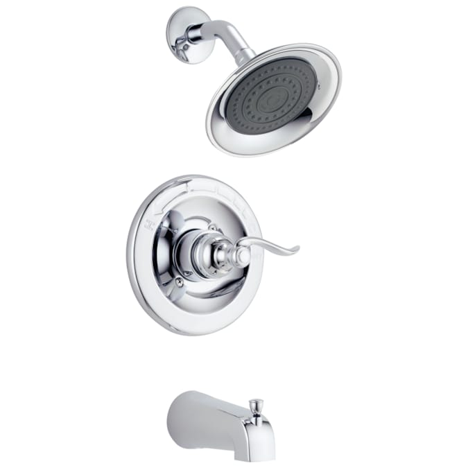 Delta Windemere Chrome 1-handle Single Function Round Bathtub and Shower Faucet Valve Included