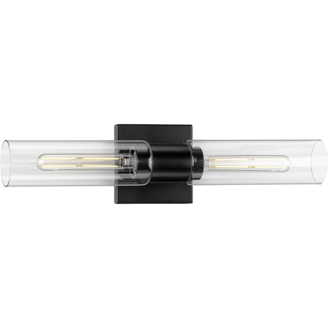 Progress Lighting Clarion 20.37-in 2-Light Matte Black Modern/Contemporary Vanity Light