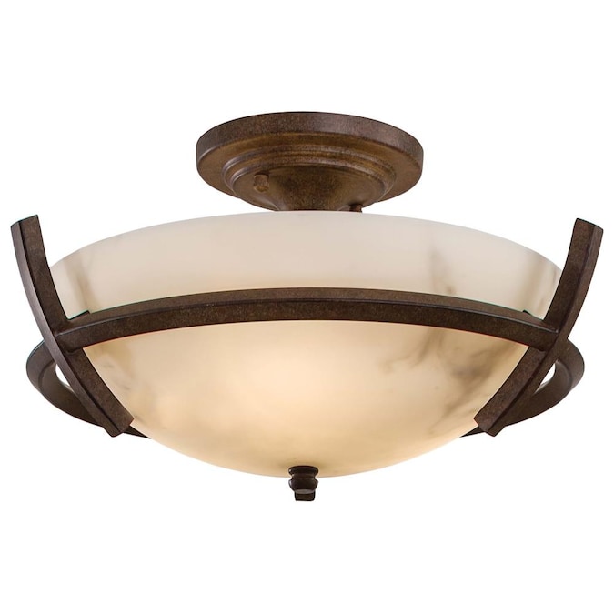 Minka Lavery Calavera 3-Light 14-in Matte Brown Semi mount light
