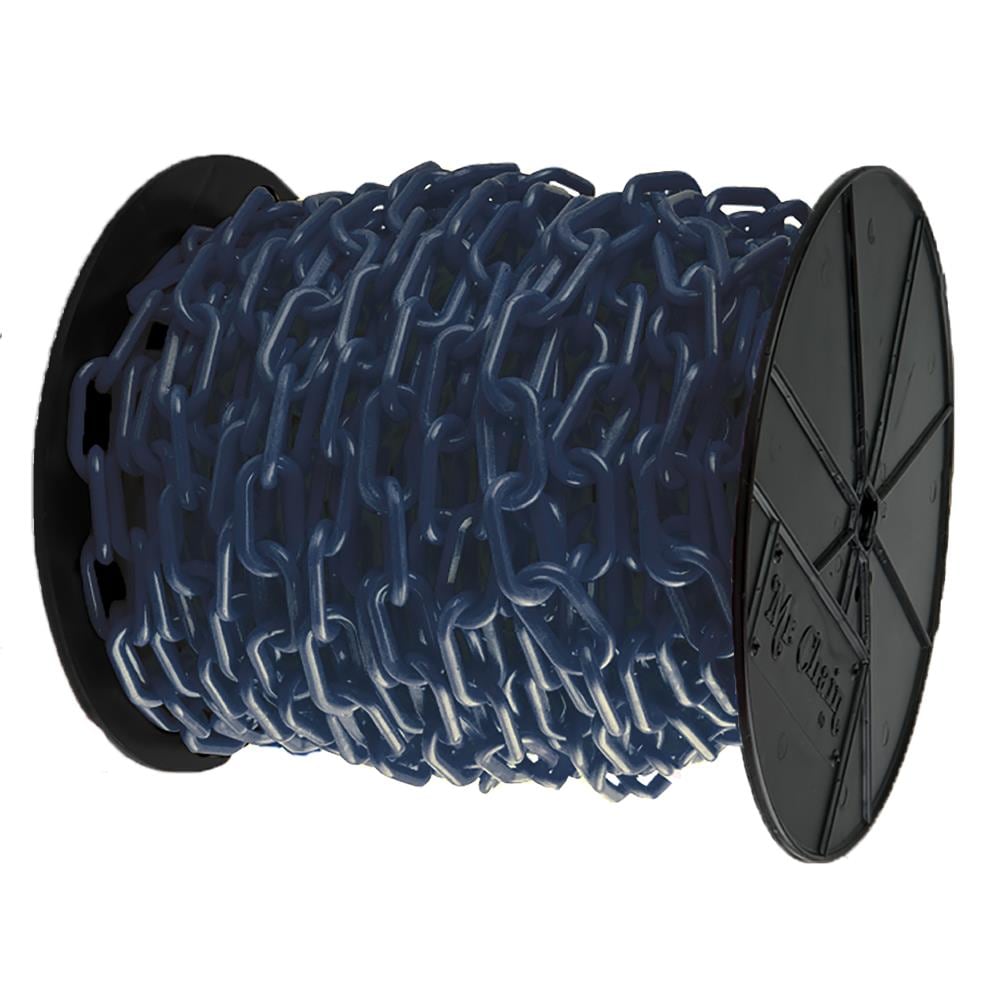 1.5 in (#6, 38Mm) X 200 Ft Cobalt Blue Plastic Barrier Chain On A Reel