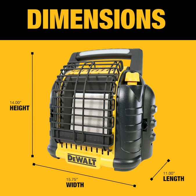 DEWALT Portable Radiant 12000-BTU Outdoor Portable Radiant Propane Heater - Image 3
