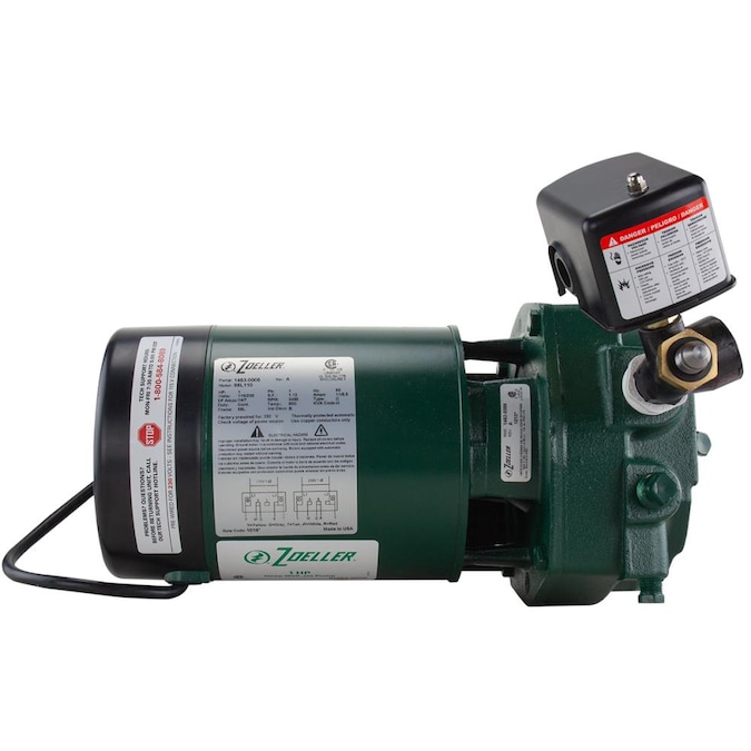 Zoeller 1-HP 115 and 230-Volt 16-GPM Cast Iron Deep Well Jet Pump - Image 3