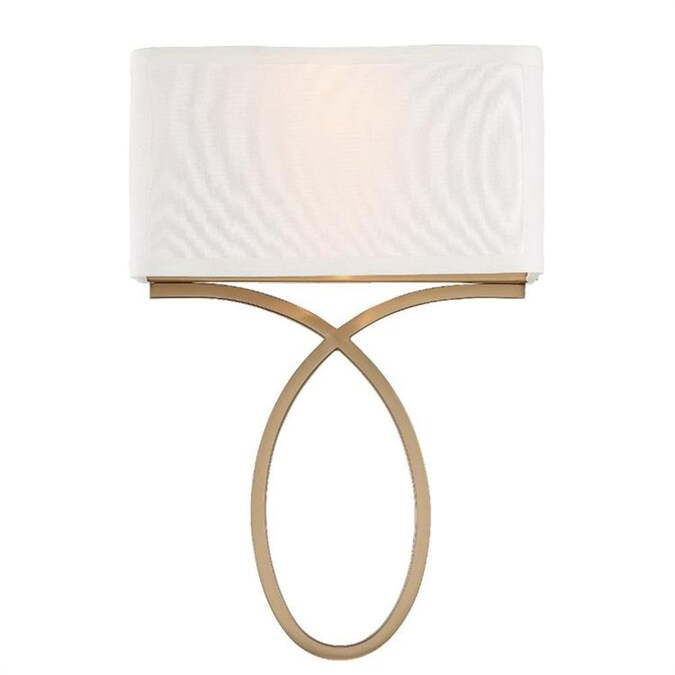 Crystorama Brinkley 10-in W 2-Light Polished Gold Transitional Incandescent Wall Sconce