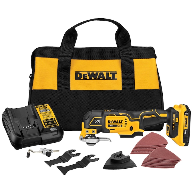 DEWALT XR 20-volt Max Cordless Brushless 3-speed 8-Piece Oscillating Multi-Tool Kit with Soft Case (1-Battery Included)