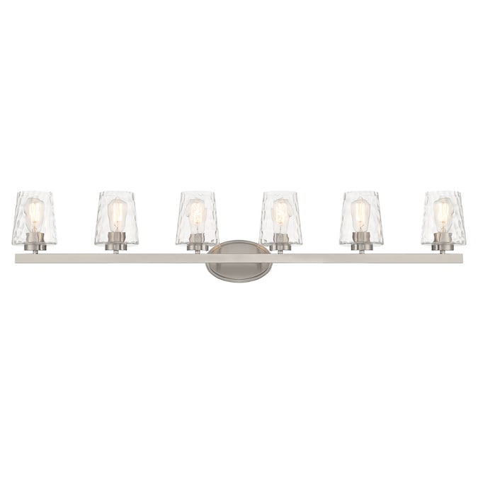 ACROMA Waycross 51.2-in 6-Light Brushed Nickel LED Modern/Contemporary Vanity Light