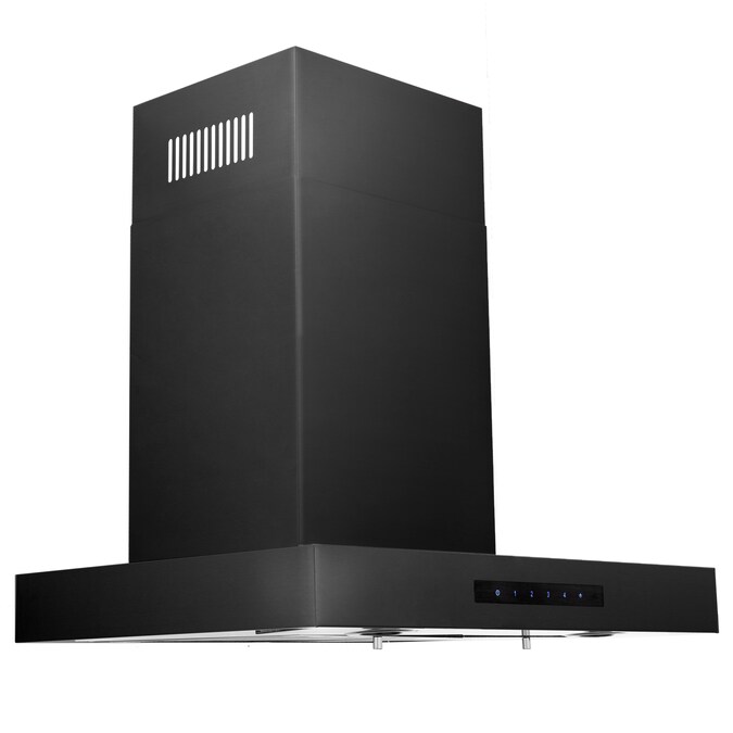 ZLINE KITCHEN & BATH 24-in 400-CFM Convertible Black Stainless Steel Wall-Mounted Range Hood